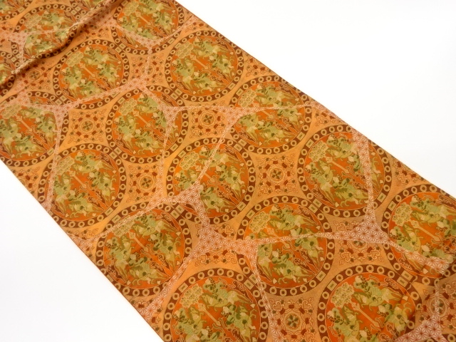 JAPANESE KIMONO / VINTAGE FUKURO OBI / WOVEN ASANOHA